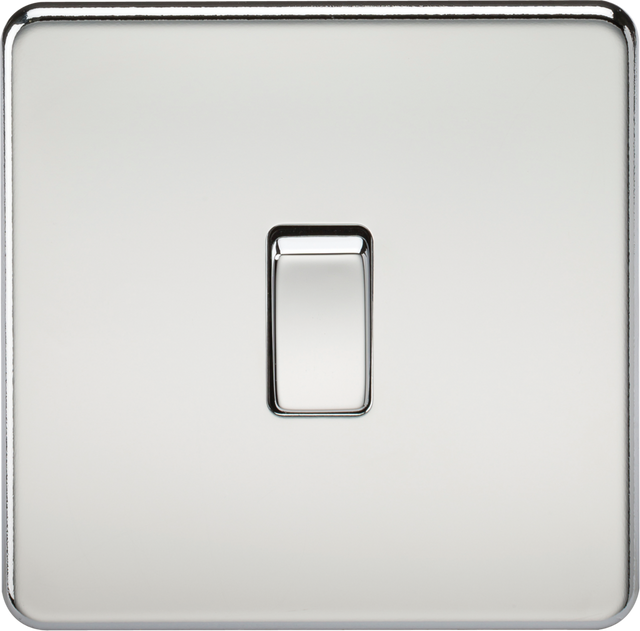 10AX Screwless 2-way Switch - Polished Chrome by ML Accessories