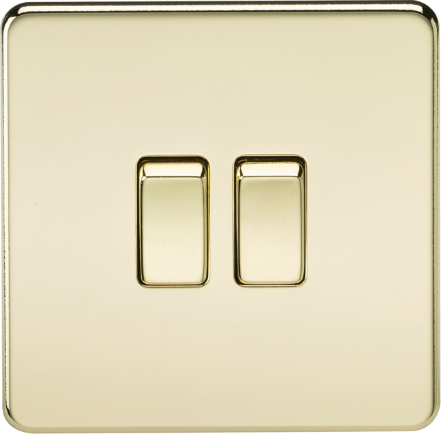 10AX 2G 2-Way Switch - Polished Brass