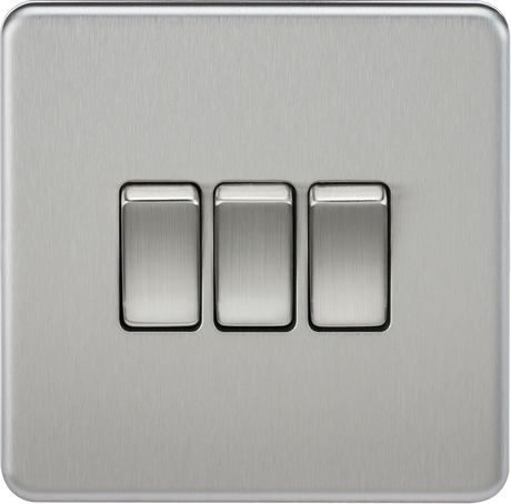 10AX 3G 2-way Switch - Brushed Chrome
