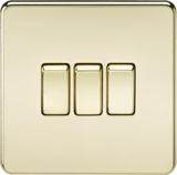 ML Accessories 10AX 3G 2-Way Switch - Polished Brass