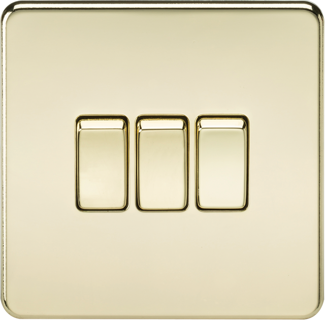 ML Accessories 10AX 3G 2-Way Switch - Polished Brass