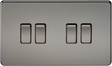 10AX 4G 2-way Switch - Black Nickel with Screwless Design