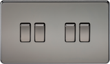 10AX 4G 2-way Switch - Black Nickel with Screwless Design