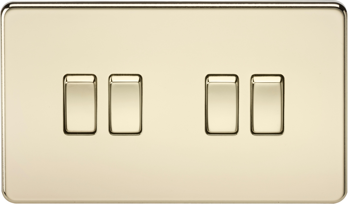10AX 4G 2-Way Switch - Polished Brass - Product Image