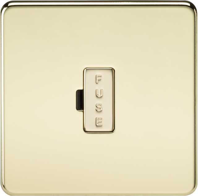 13A Fused Spur Unit - Polished Brass