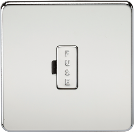 ML Accessories 13A Fused Spur Unit in Polished Chrome - Front View
