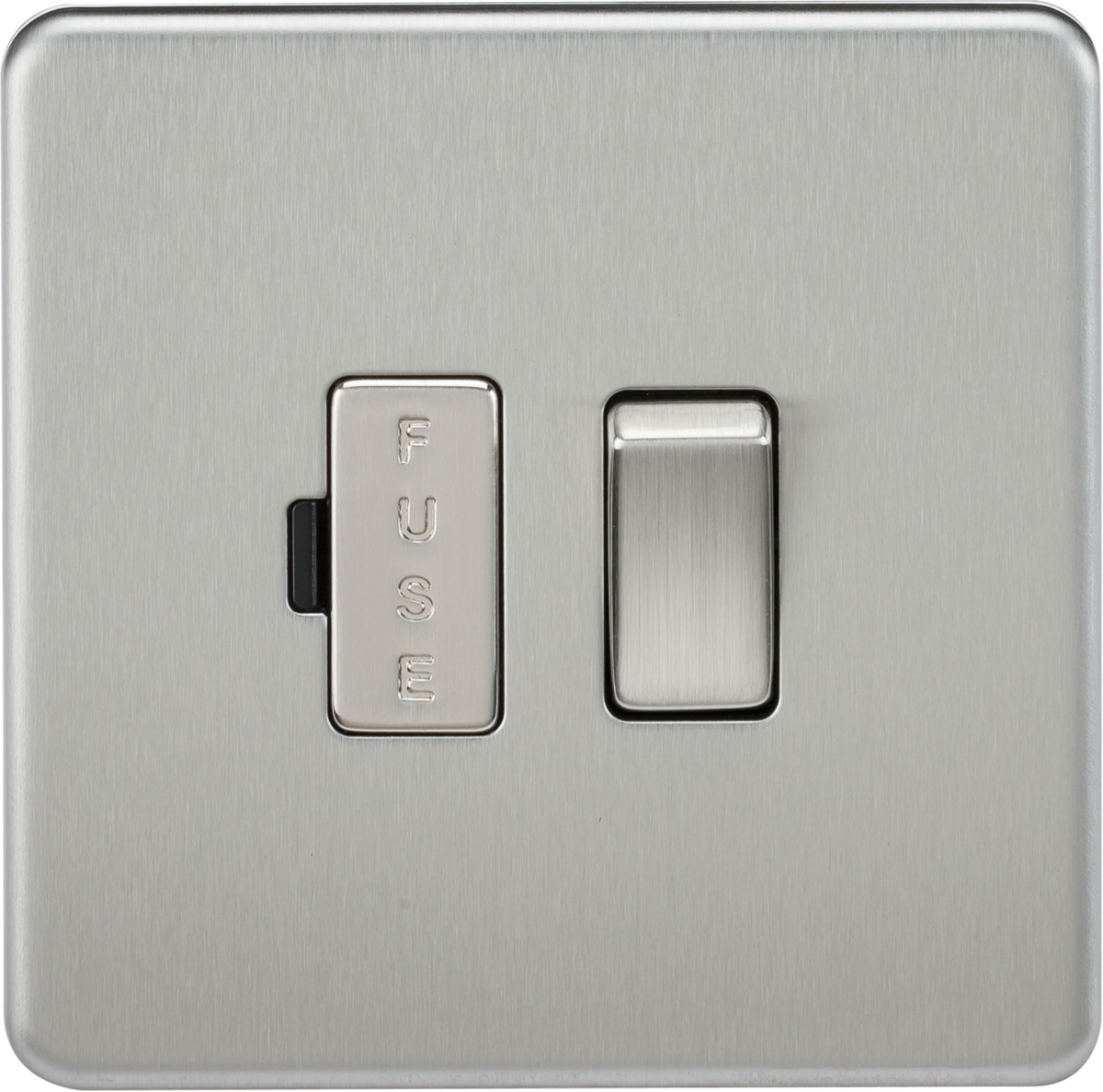 13A Switched Fused Spur Unit - Brushed Chrome