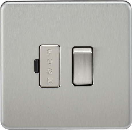 13A Switched Fused Spur Unit - Brushed Chrome