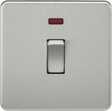 20A 1G DP Switch with Neon - Brushed Chrome