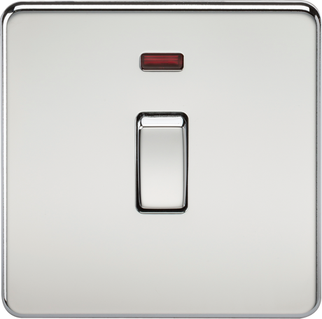 20A 1G DP Switch with Neon - Polished Chrome - ML Accessories