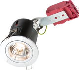230V 50W Fixed GU10 IC Fire-Rated Downlight in Chrome