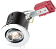 230V IP20 50W GU10 IC Fire-Rated Tilt Downlight Chrome
