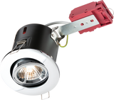 230V IP20 50W GU10 IC Fire-Rated Tilt Downlight Chrome