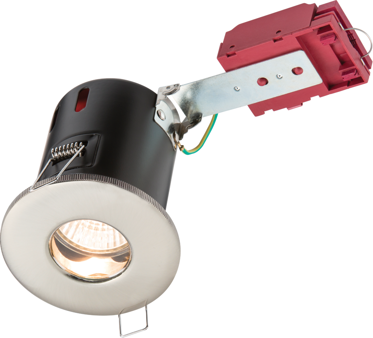 230V IP65 GU10 IC Fire-Rated Shower Downlight Brushed Chrome