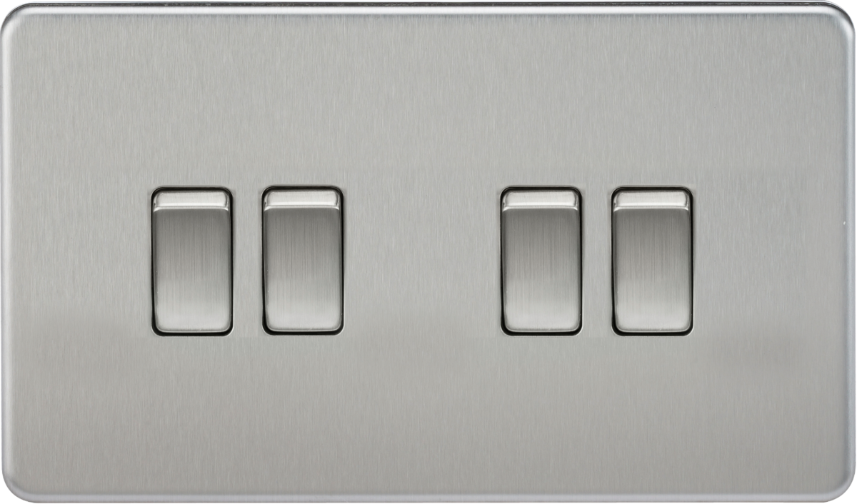 ML Accessories 10AX 4G 2-Way Switch - Brushed Chrome