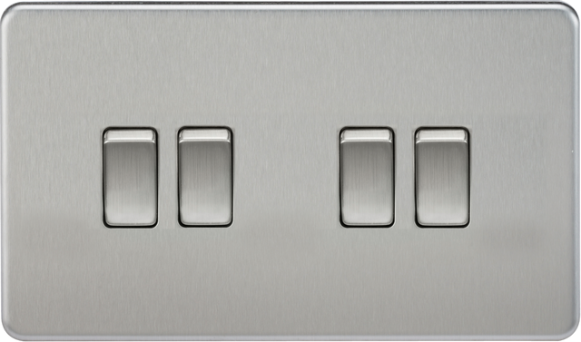 ML Accessories 10AX 4G 2-Way Switch - Brushed Chrome