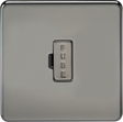 13A Fused Spur Unit - Black Nickel
