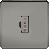 13A Fused Spur Unit - Black Nickel