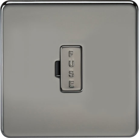 13A Fused Spur Unit - Black Nickel