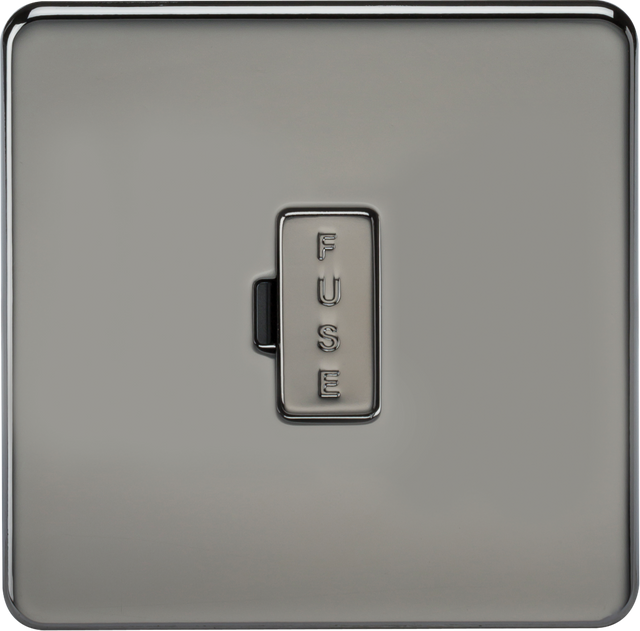 13A Fused Spur Unit - Black Nickel