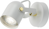 230V GU10 Single Spotlight - Matt White, Adjustable Head