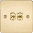 10AX 2G 2-way Toggle Switch - Polished Brass