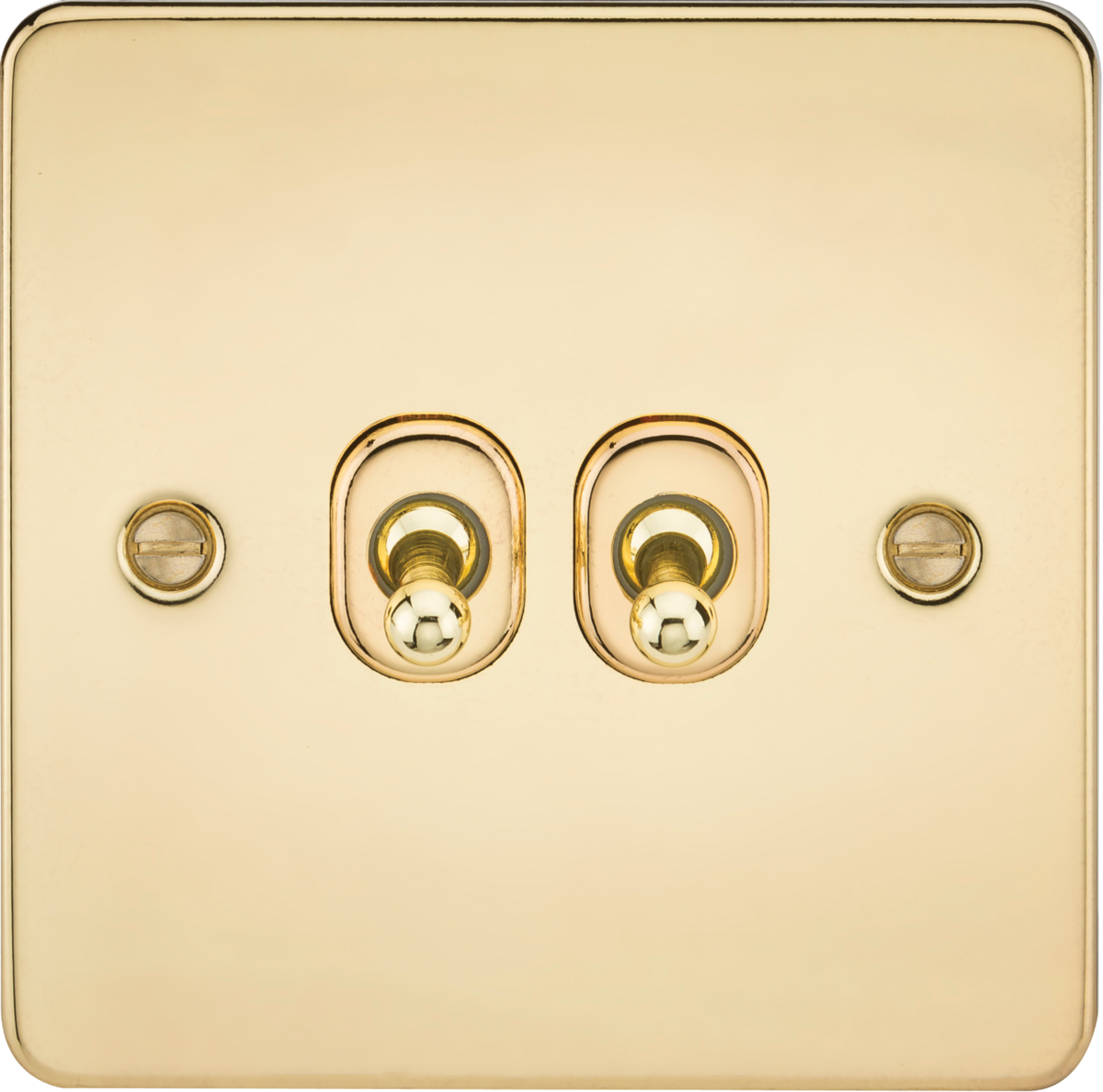10AX 2G 2-way Toggle Switch - Polished Brass