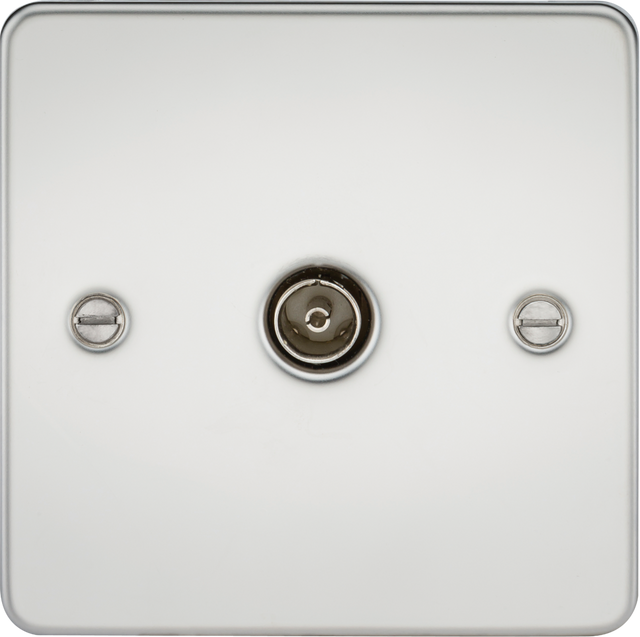 TV Outlet Non-Isolated - Polished Chrome