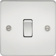 10AX 1G 2-way Switch - Polished Chrome - Flat Plate Design