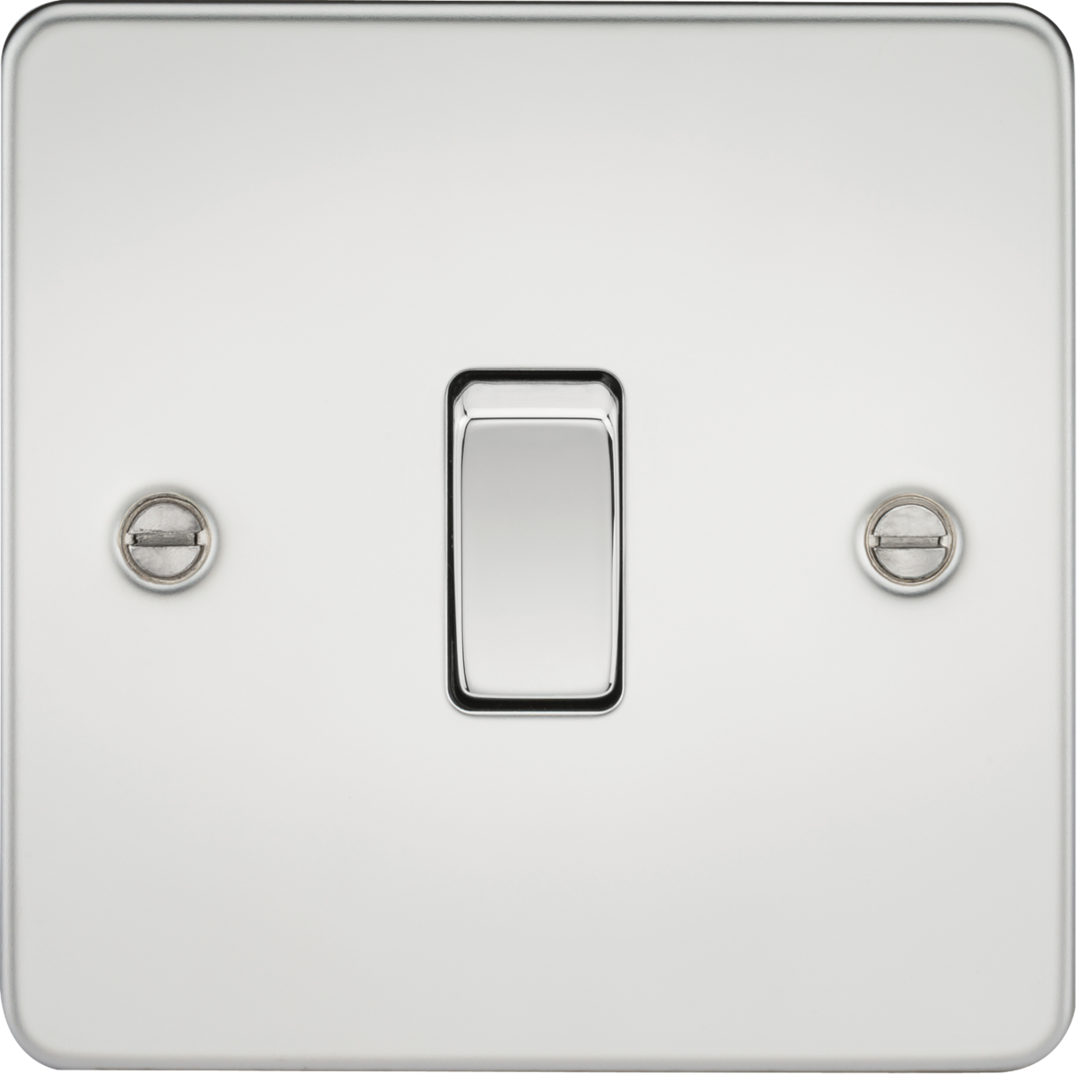 10AX 1G 2-way Switch - Polished Chrome - Flat Plate Design
