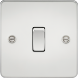 10AX 1G 2-way Switch - Polished Chrome - Flat Plate Design