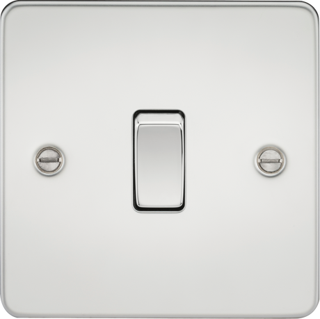 10AX 1G 2-way Switch - Polished Chrome - Flat Plate Design