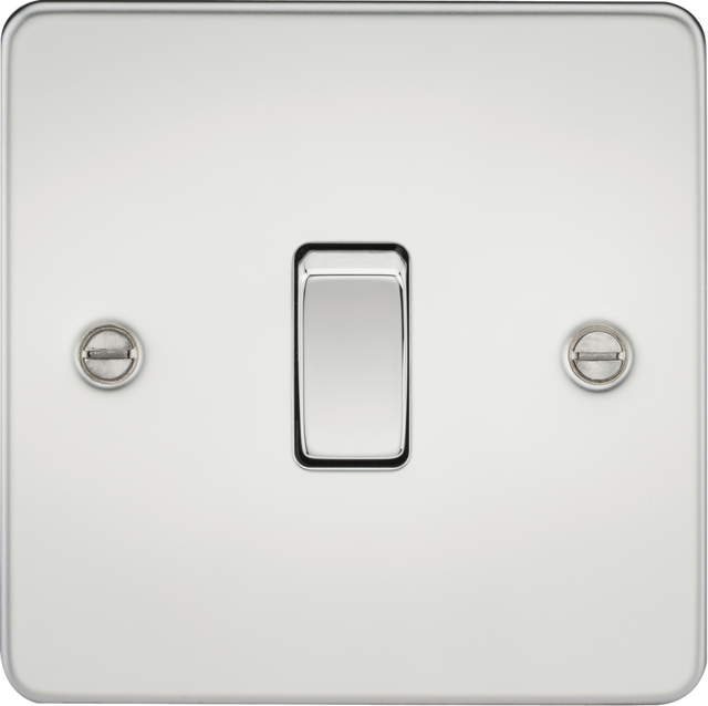 10AX 1G 2-way Switch - Polished Chrome - Flat Plate Design