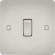 Flat Plate 10AX 1G 2 Way Switch - Pearl