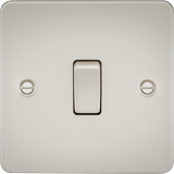 Flat Plate 10AX 1G 2 Way Switch - Pearl
