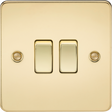 10AX 2G 2-Way Switch - Polished Brass, Ultra-Low Profile