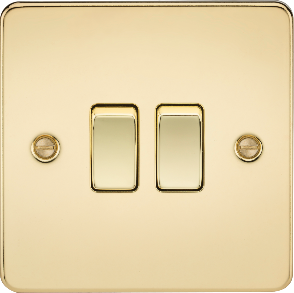 10AX 2G 2-Way Switch - Polished Brass, Ultra-Low Profile