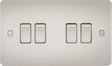 10AX 4G 2-way Switch - Pearl, Flat Plate Design