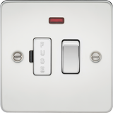 13A Switched Fused Spur Unit with Neon - Polished Chrome