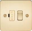 13A Switched Fused Spur Unit - Polished Brass
