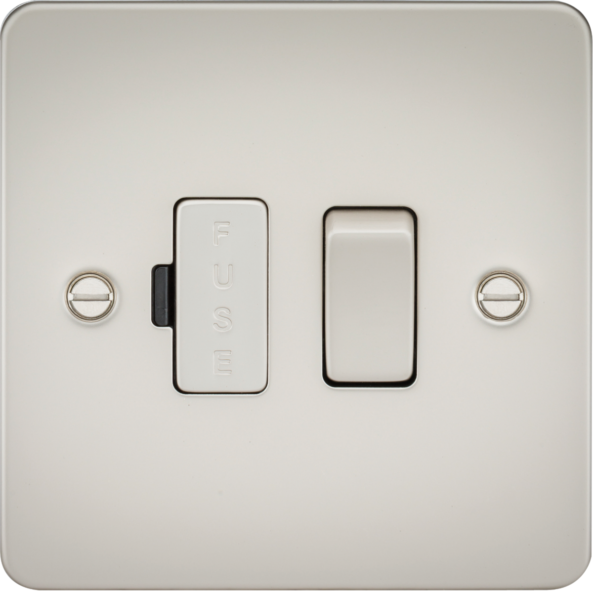 13A Switched Fused Spur Unit - Pearl, low profile design