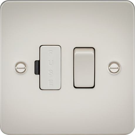 13A Switched Fused Spur Unit - Pearl, low profile design