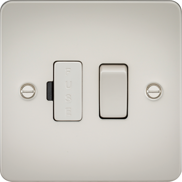 13A Switched Fused Spur Unit - Pearl, low profile design