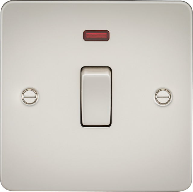 20A 1G DP Switch with Neon - Pearl Finish