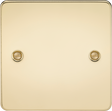 1G Blanking Plate - Polished Brass, Flat Plate Design