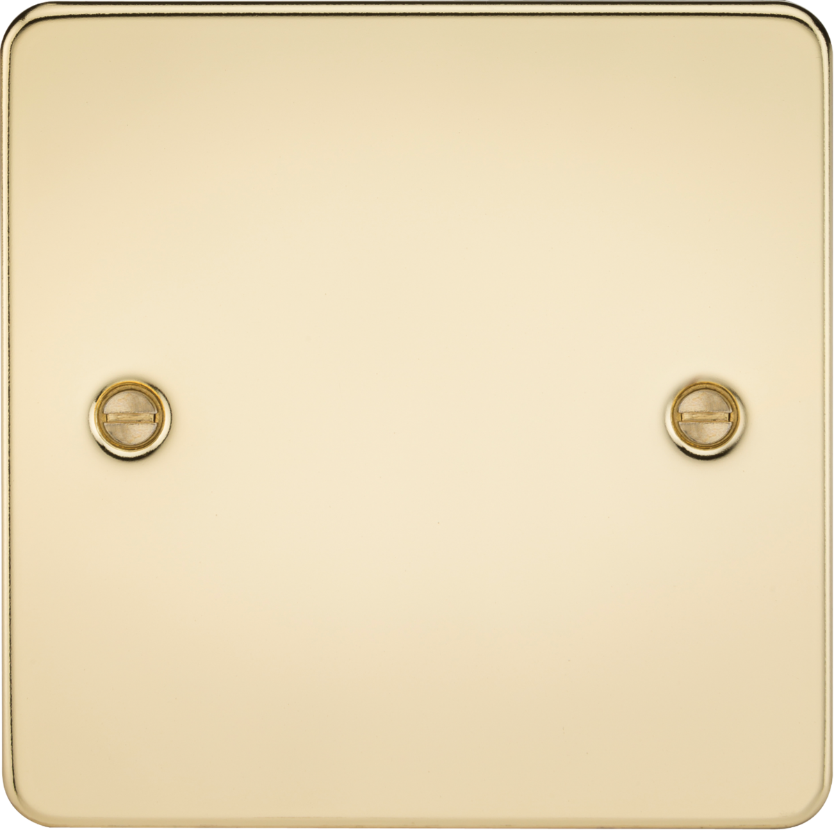 1G Blanking Plate - Polished Brass, Flat Plate Design