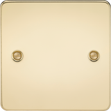 1G Blanking Plate - Polished Brass, Flat Plate Design