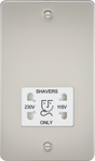 115/230V Dual Voltage Shaver Socket - Pearl with White Insert