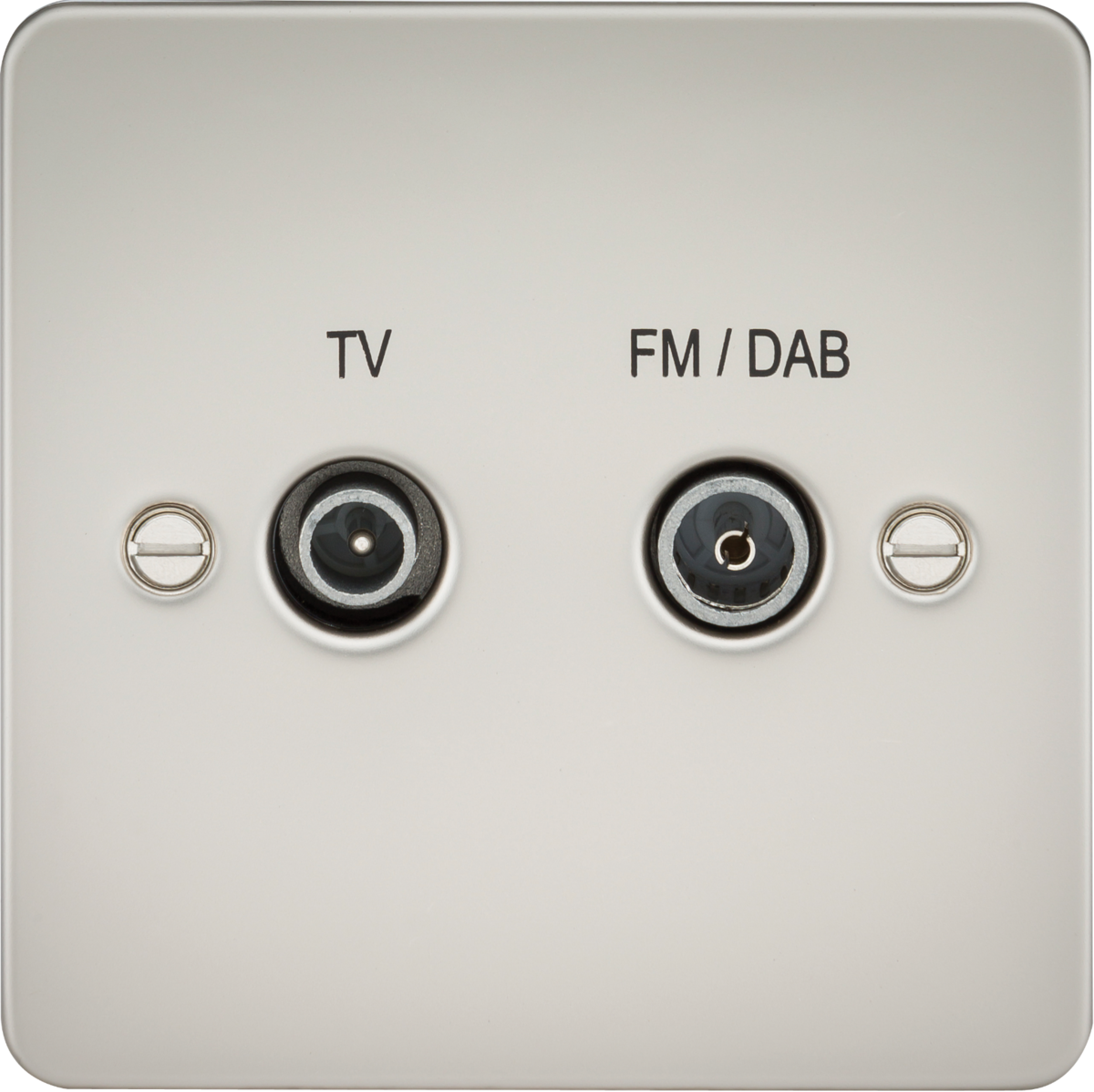 Screened Diplex Outlet (TV, FM DAB) - Pearl