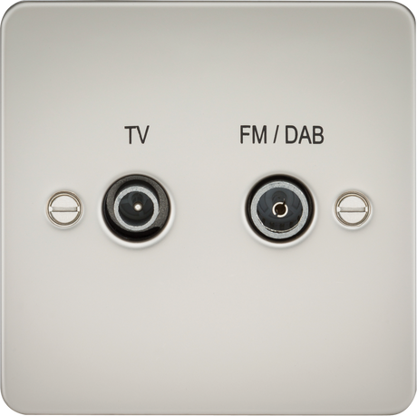 Screened Diplex Outlet (TV, FM DAB) - Pearl